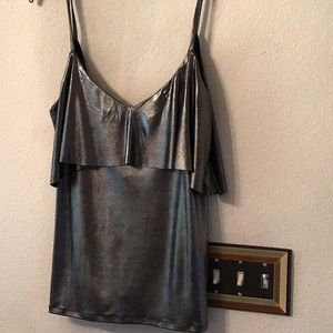 Gorgeous black silver top.